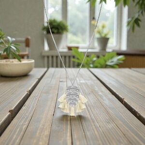 Kinsley Armelle Ximena Collection Silver Tawny Necklace